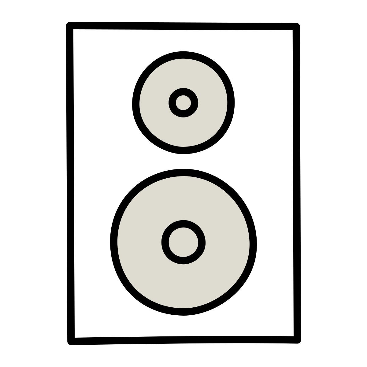 icona subwoofer claude hand drawn stile