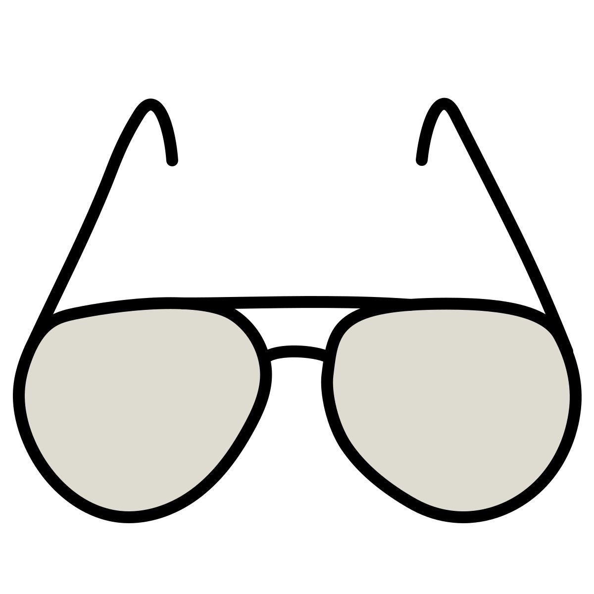 claude hand drawn style sun glasses icon