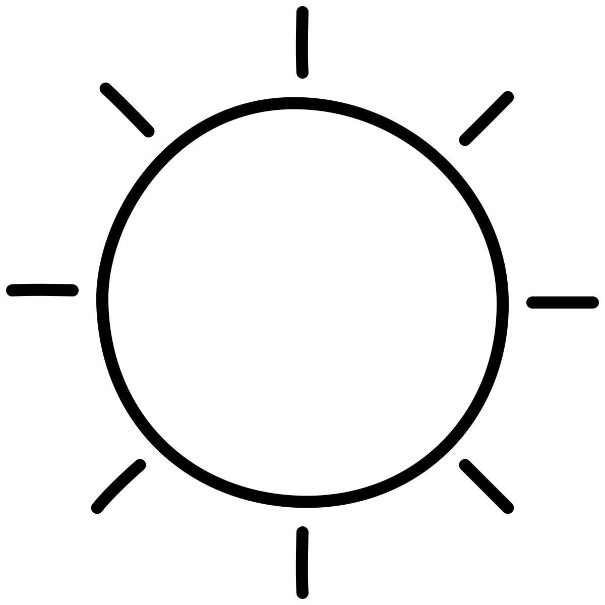 claude hand drawn style sun icon