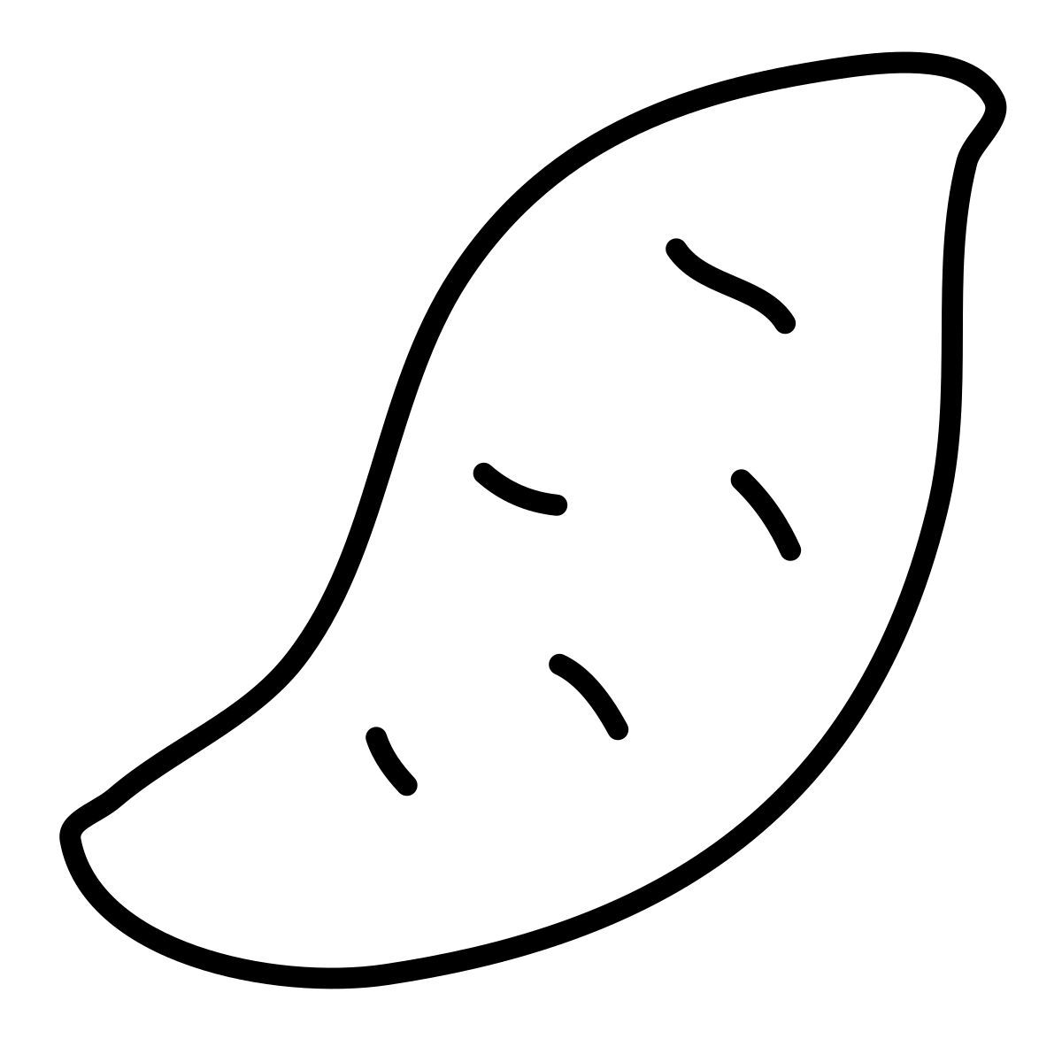 icon batata doce claude hand drawn estilo