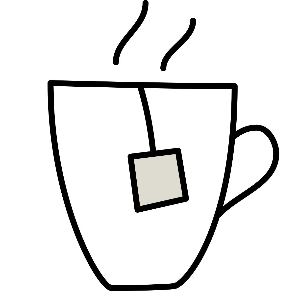 icona tea claude hand drawn stile