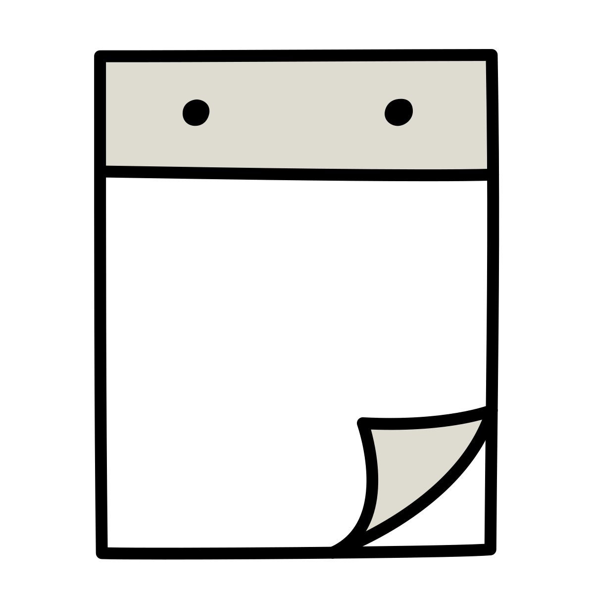 claude hand drawn style カレンダーをはがす アイコン