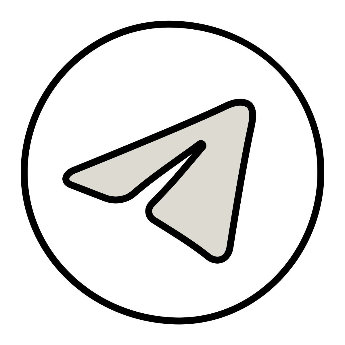 claude hand drawn style télégramme app icon