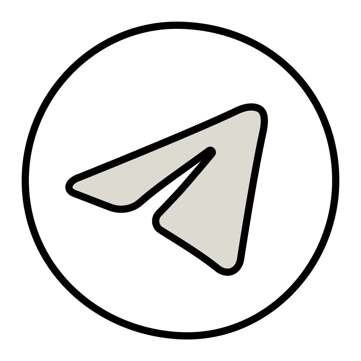 claude hand drawn style télégramme app icon