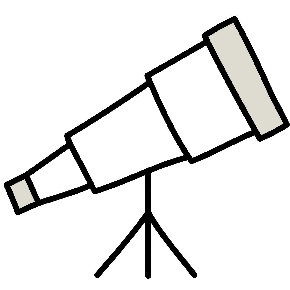 claude hand drawn 风格 望远镜 图标