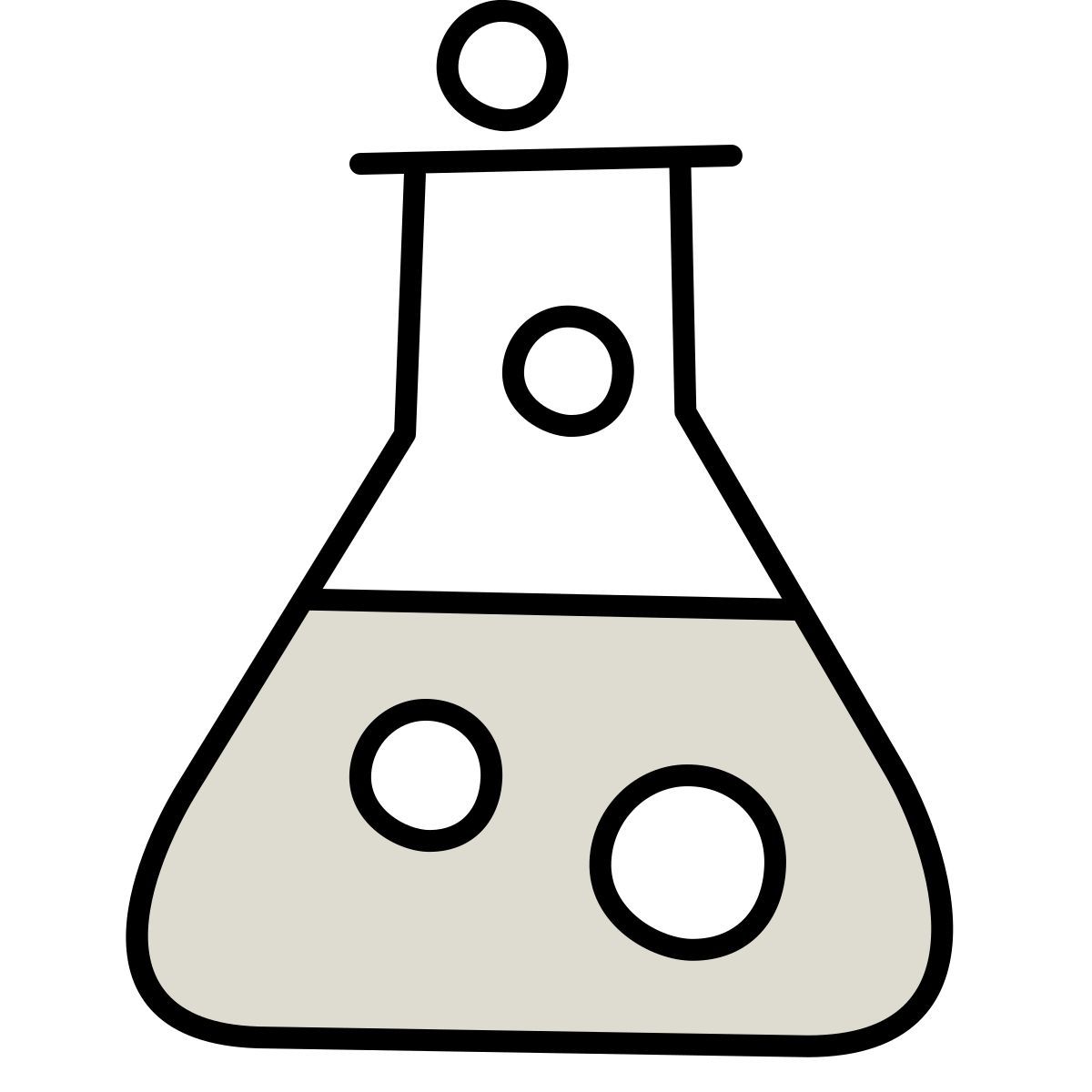 icona test tube claude hand drawn stile