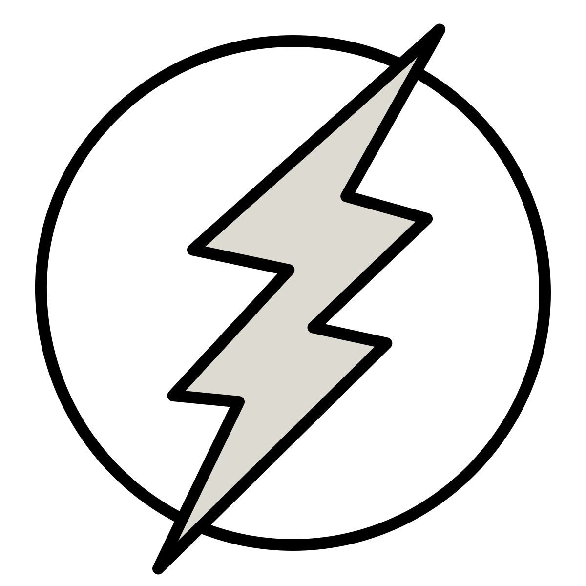 claude hand drawn 스타일 the flash sign 아이콘