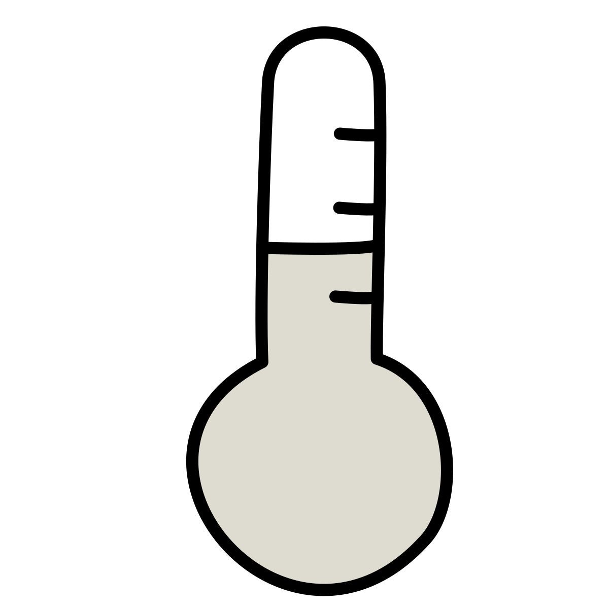 claude hand drawn style thermometer icon