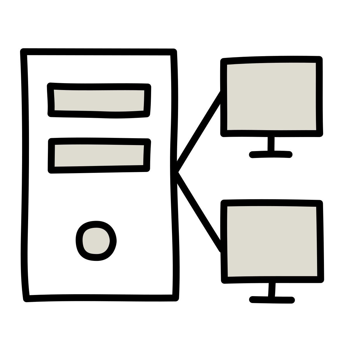 icona thin client claude hand drawn stile