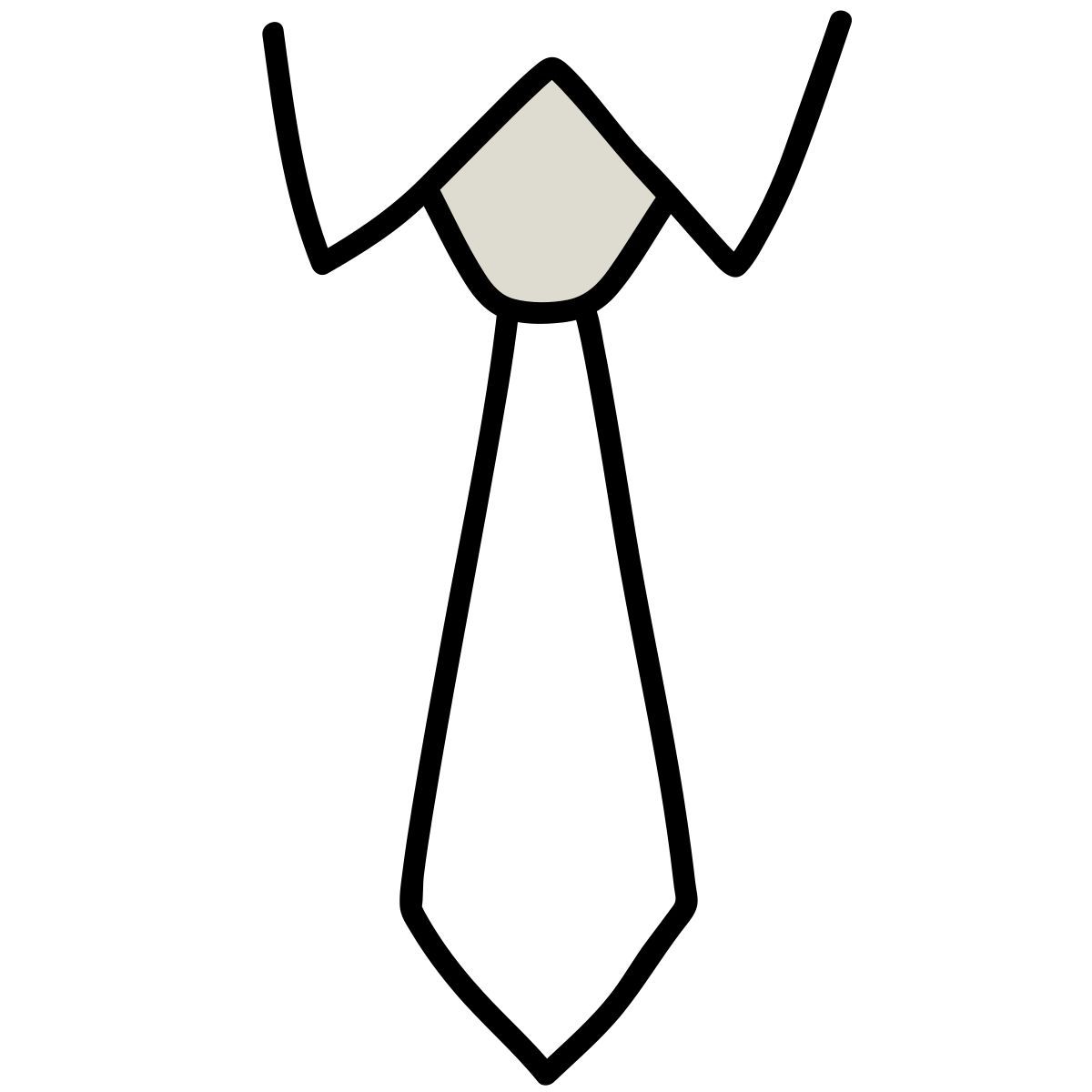 icona tie claude hand drawn stile
