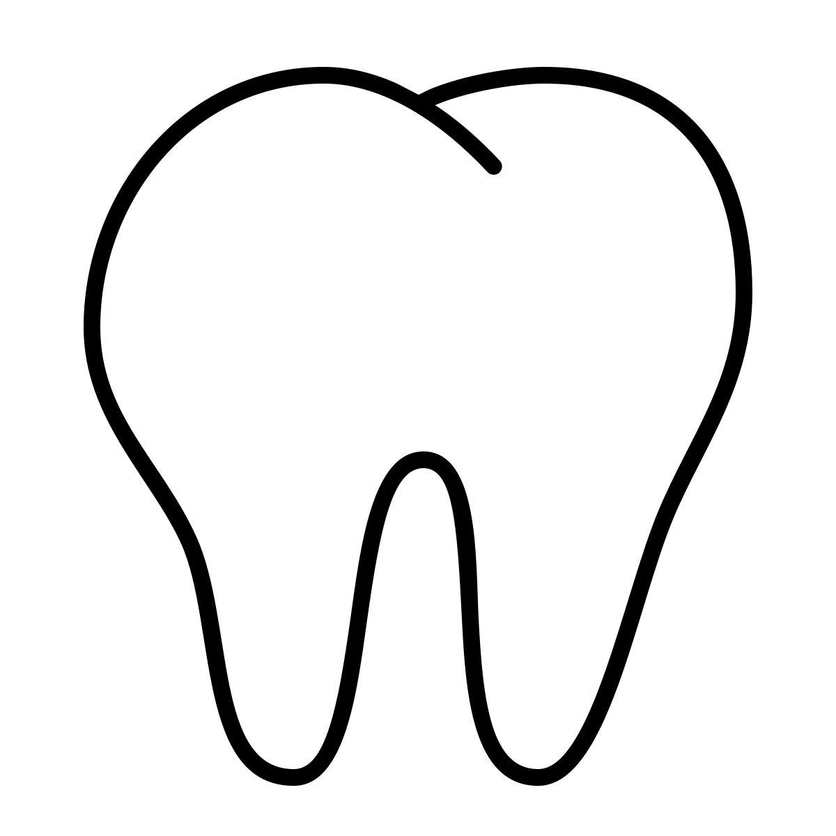 icon tooth claude hand drawn estilo