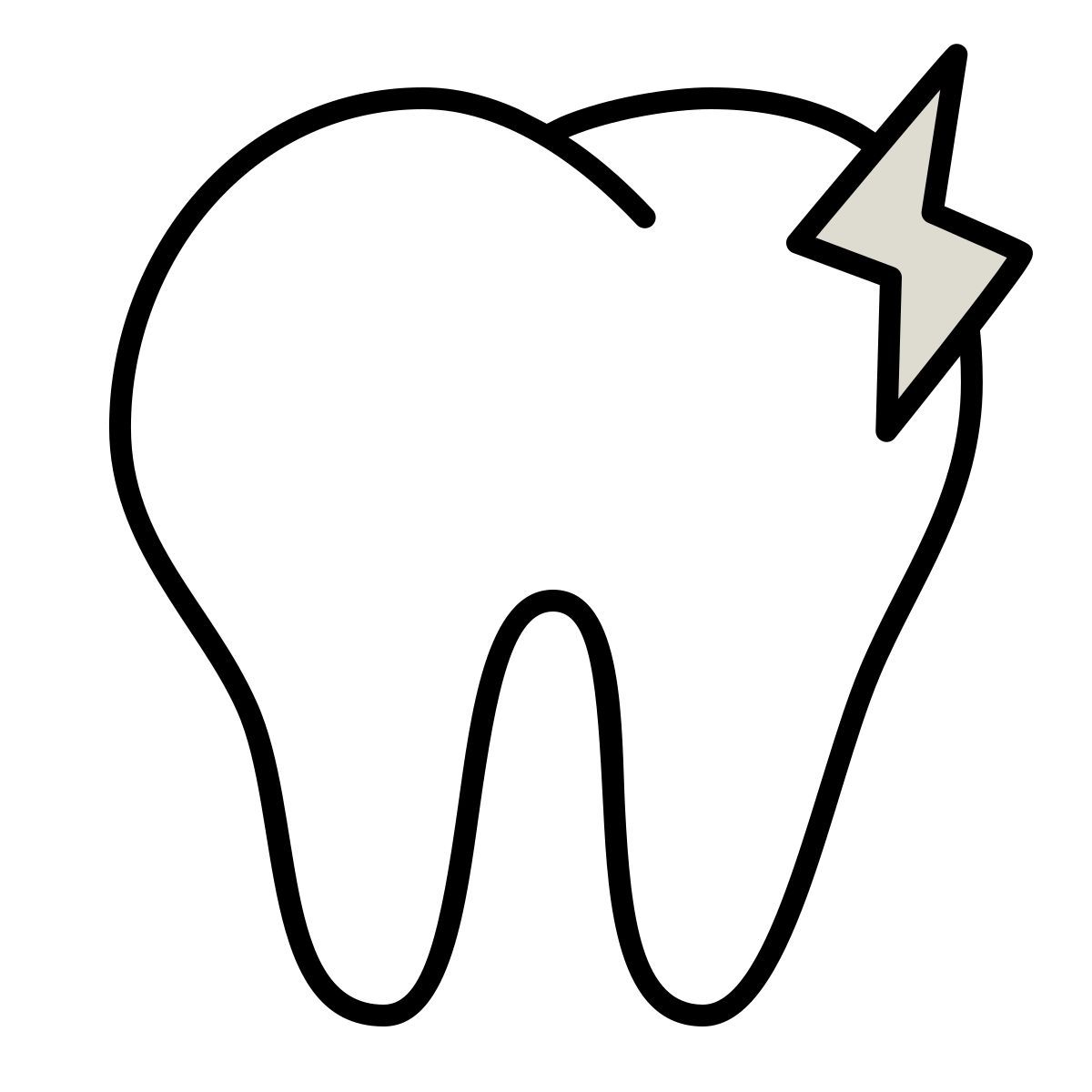 claude hand drawn Stil zahnschmerzen Icon