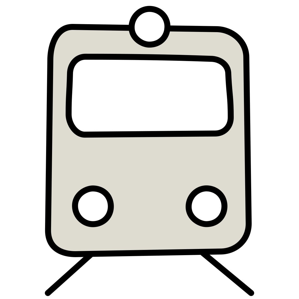 claude hand drawn 风格 火车 图标