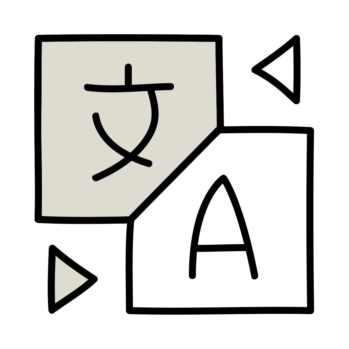icon traducción claude hand drawn estilo