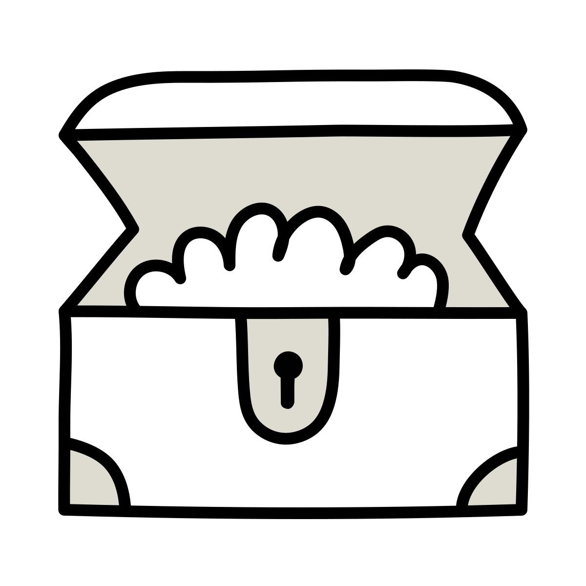 claude hand drawn style 宝箱 icon