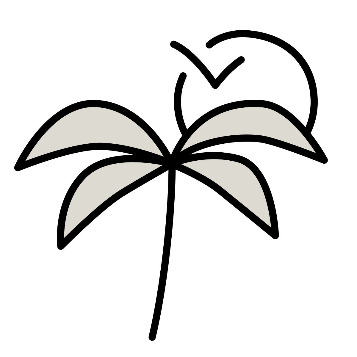 claude hand drawn 风格 热带 图标
