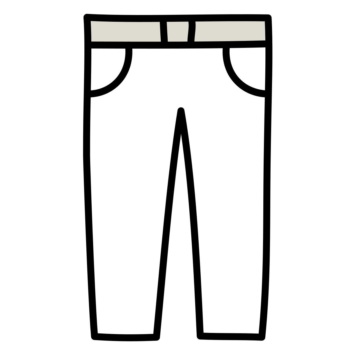claude hand drawn style trousers icon