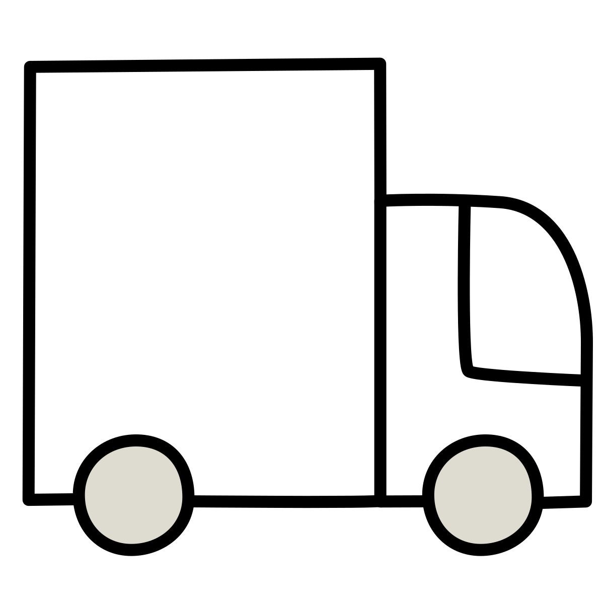 icona camion claude hand drawn stile