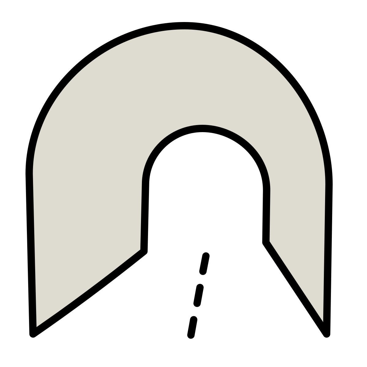 claude hand drawn Stil tunnel Icon