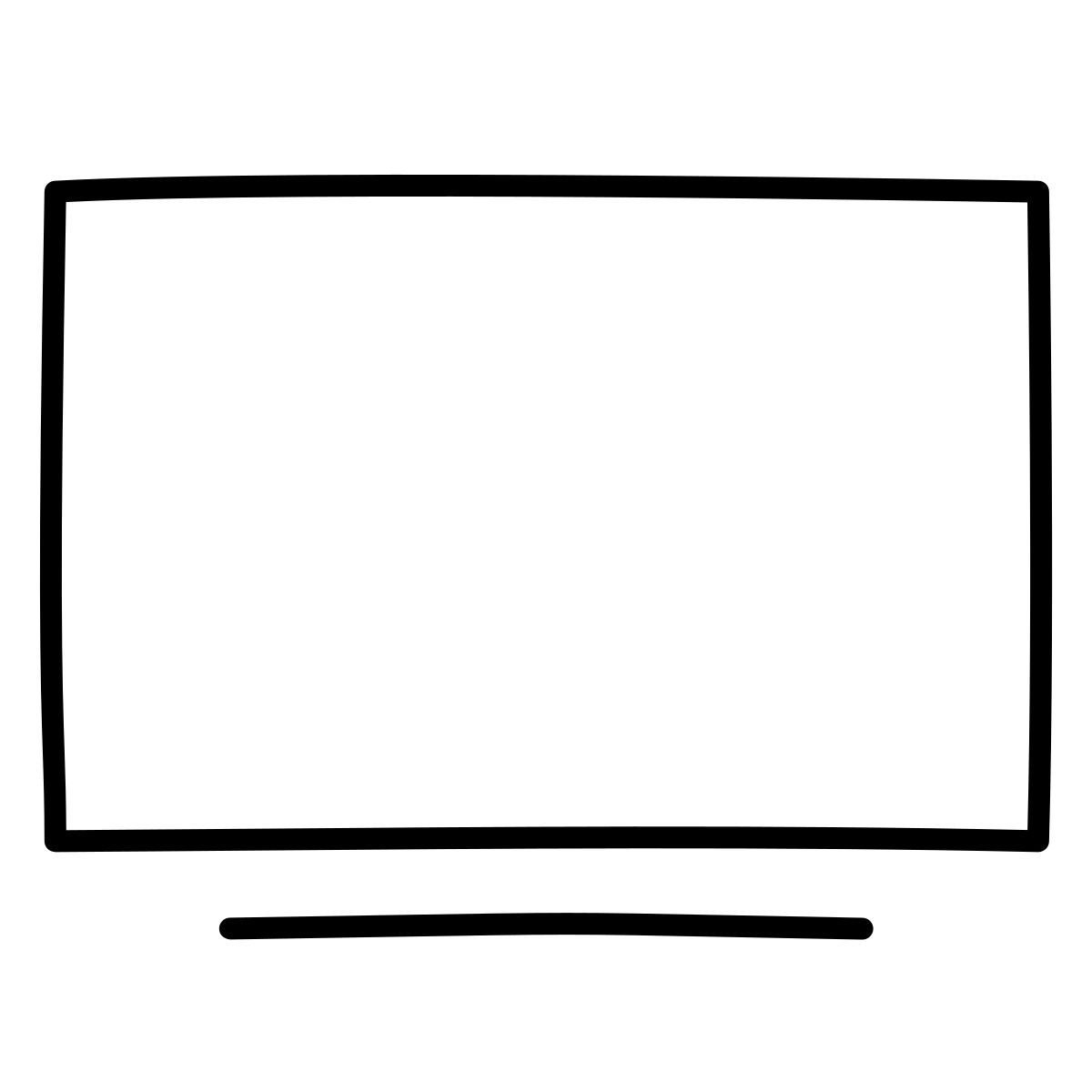 claude hand drawn style tv icon