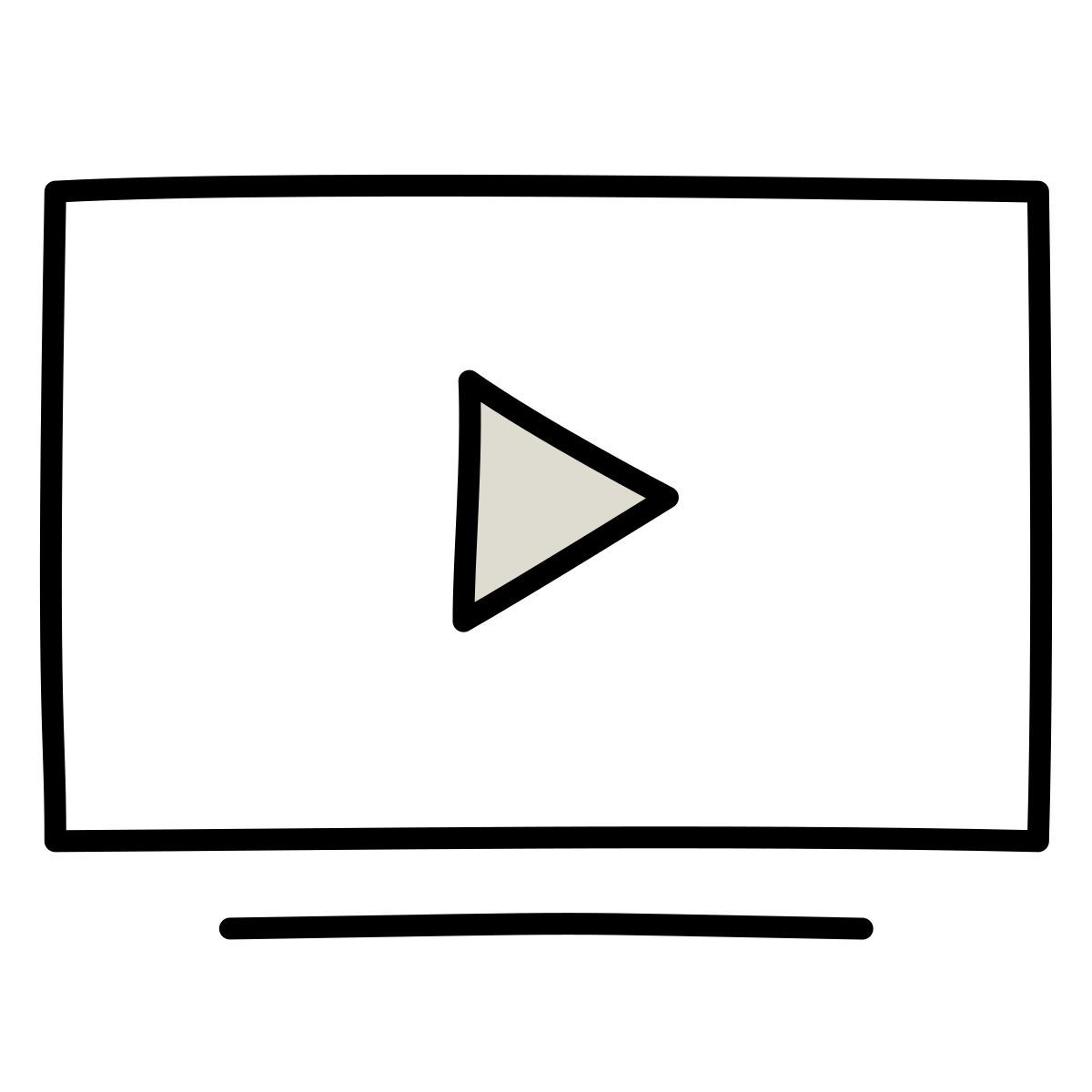 claude hand drawn style programma televisivo icon