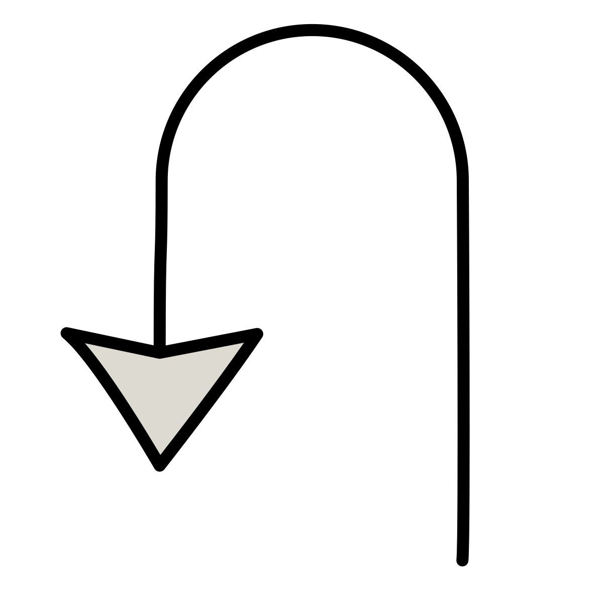 claude hand drawn Stil u drehen Icon