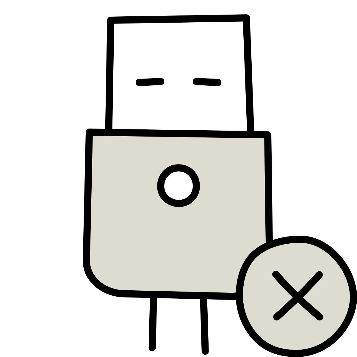 claude hand drawn Stil usb getrennt Icon