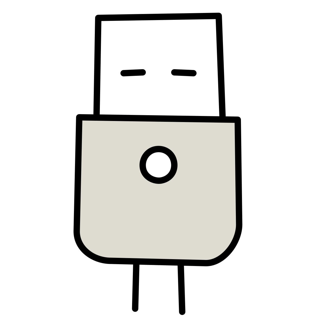 claude hand drawn Stil usb eingeschaltet Icon