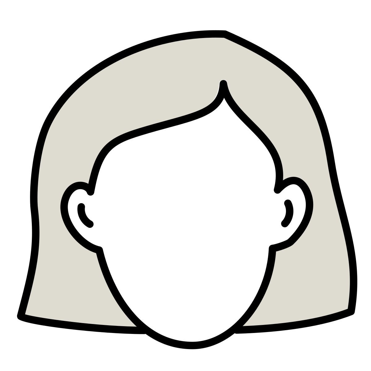 claude hand drawn style ユーザー女性 icon
