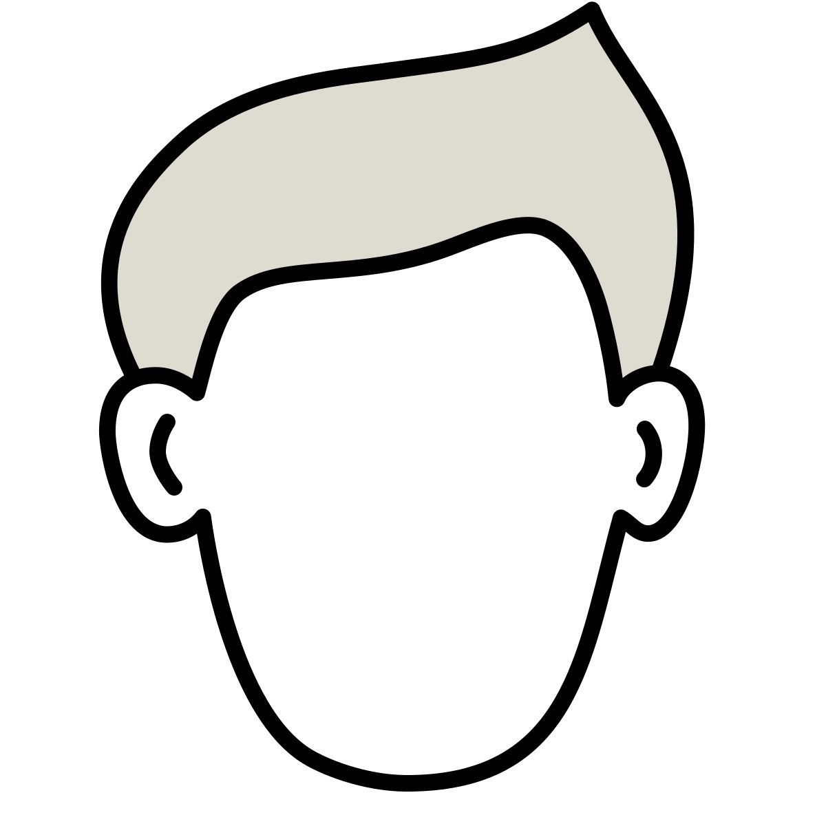 claude hand drawn style ユーザ男性 icon