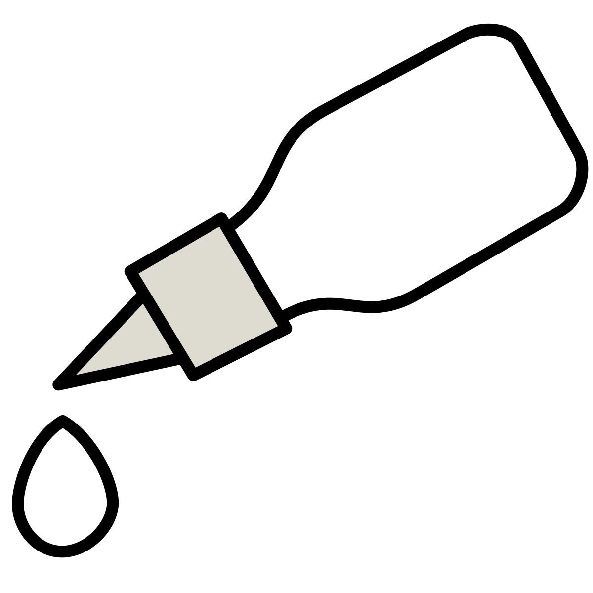 icona goccia di vaccino claude hand drawn stile