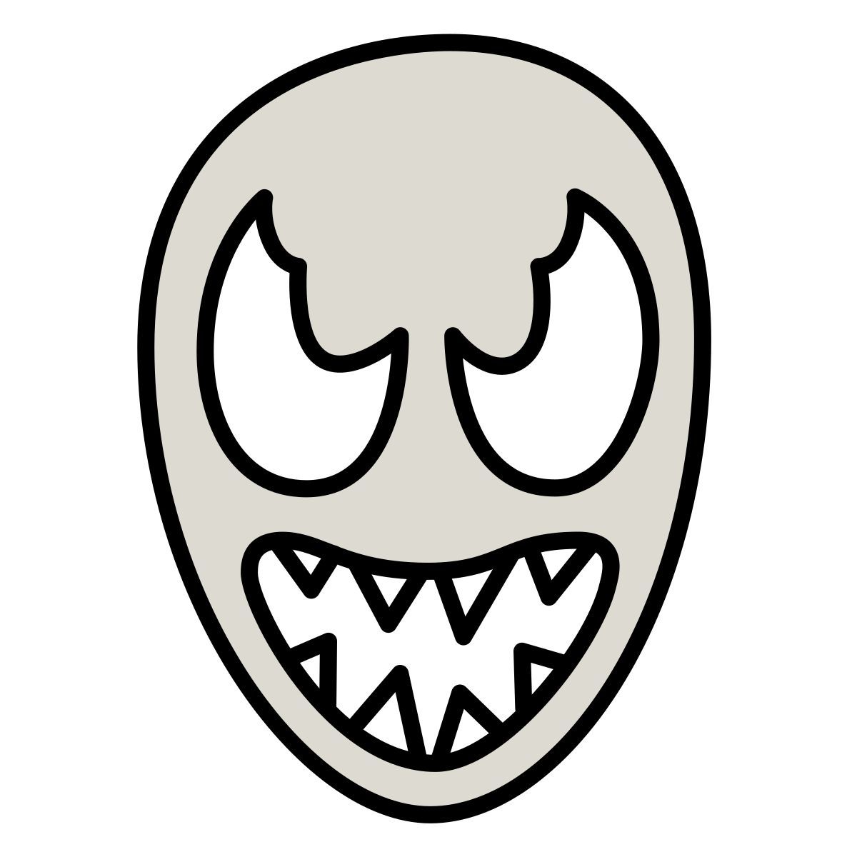 claude hand drawn 스타일 venom head 아이콘