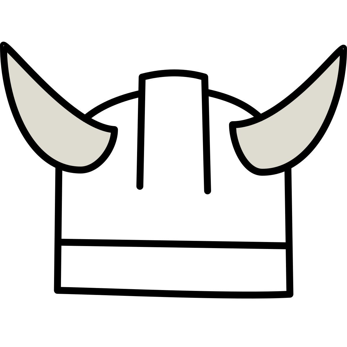 claude hand drawn 风格 维京海盗头盔 图标