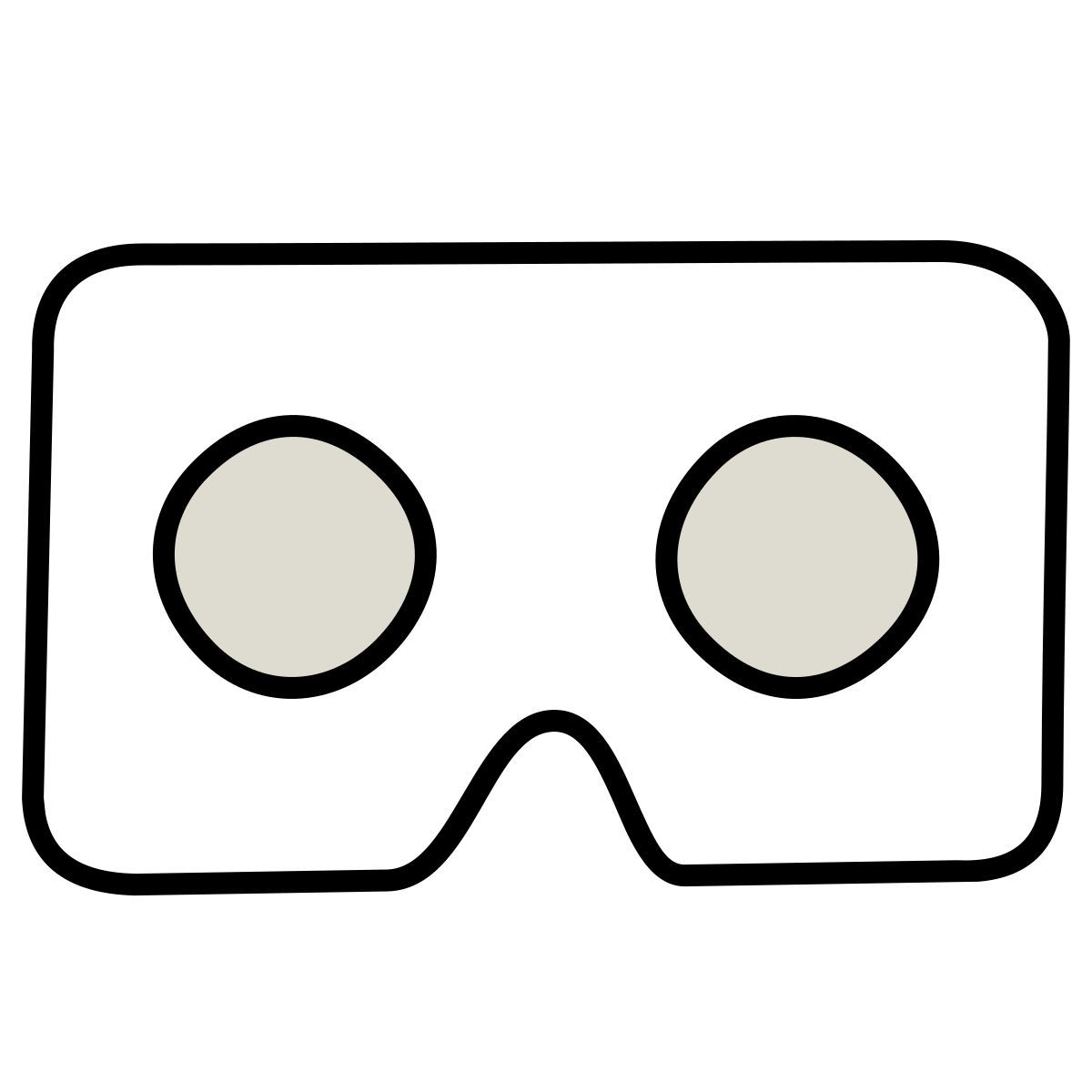 icona realtà virtuale claude hand drawn stile