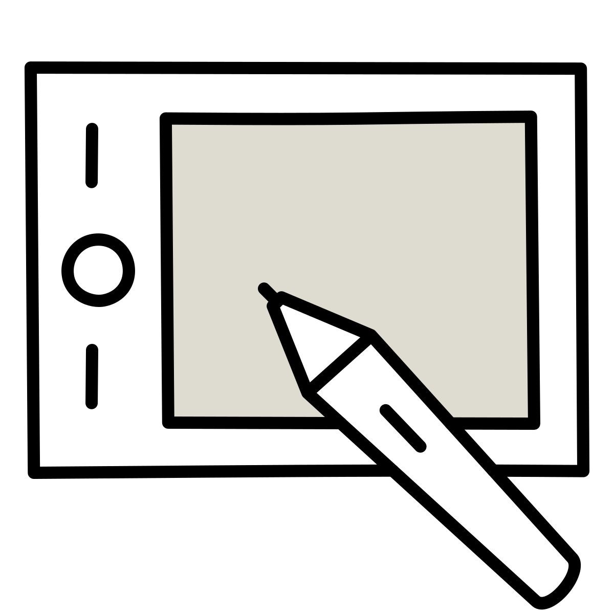 icon tablet wacom claude hand drawn estilo