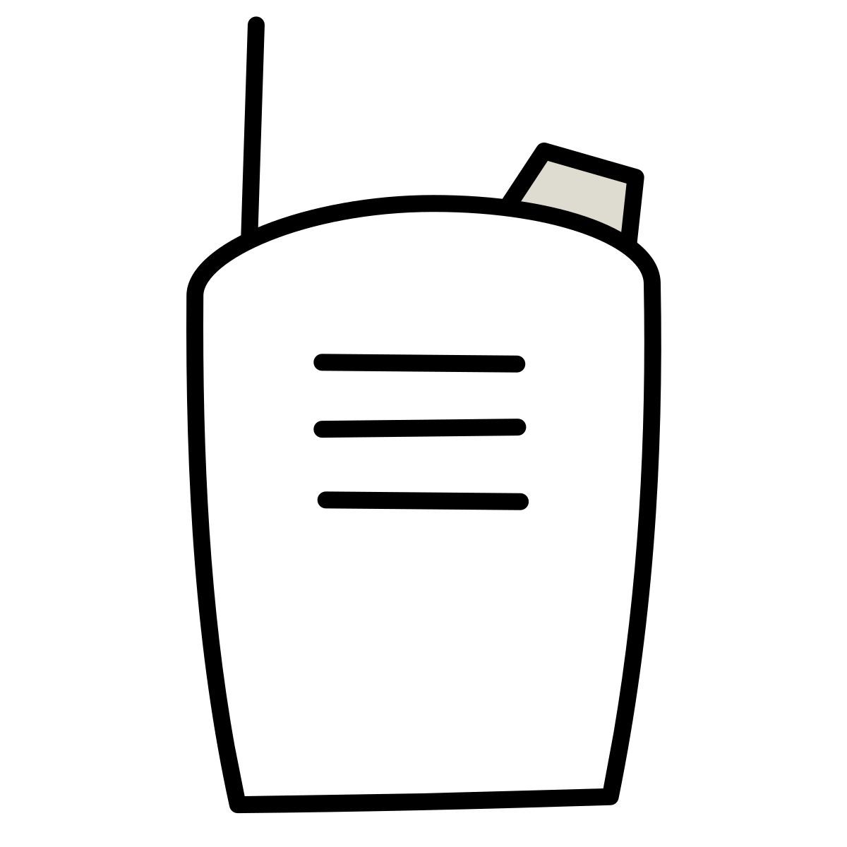 icona walkie talkie radio claude hand drawn stile