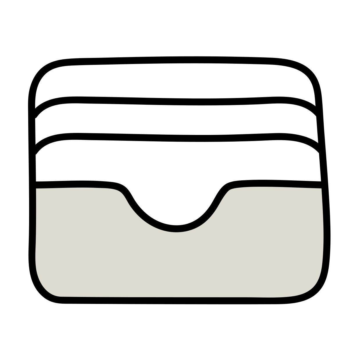 icon aplicação de carteira claude hand drawn estilo