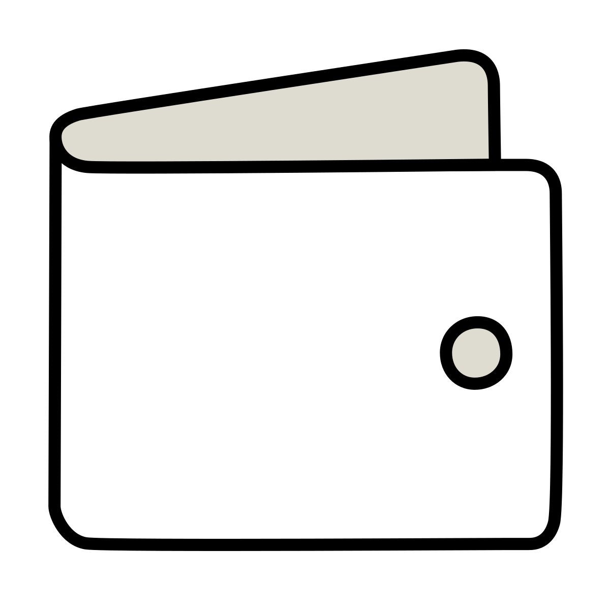 claude hand drawn style wallet icon
