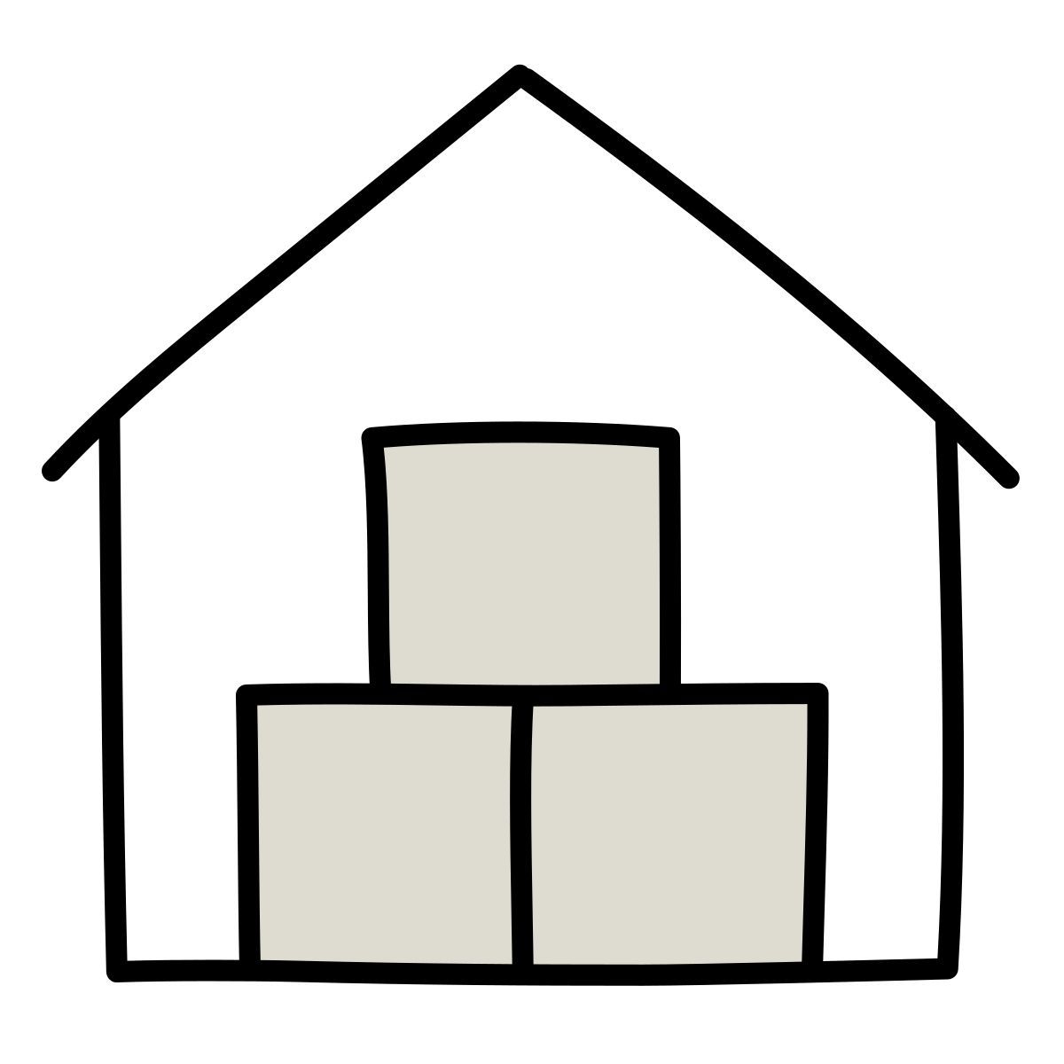claude hand drawn Stil warenhaus Icon