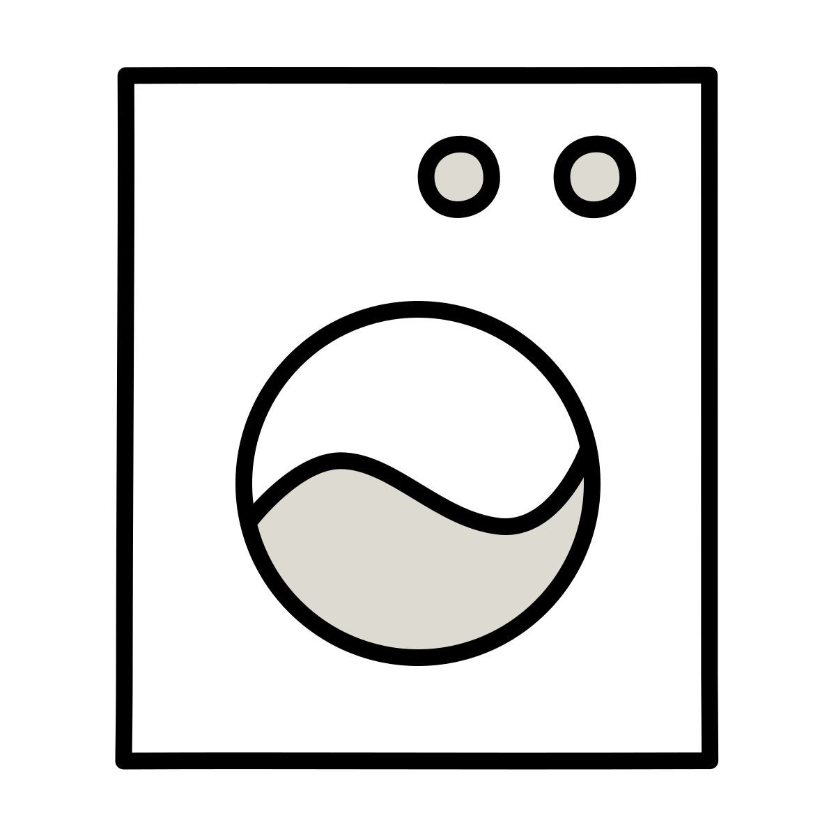 claude hand drawn style 세탁기 icon