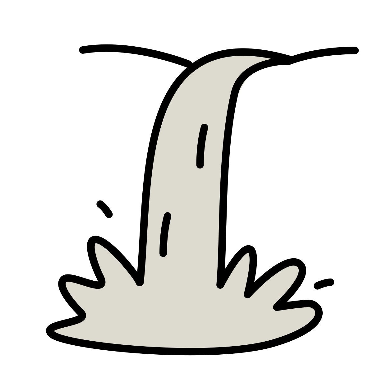 icono cascada claude hand drawn estilo