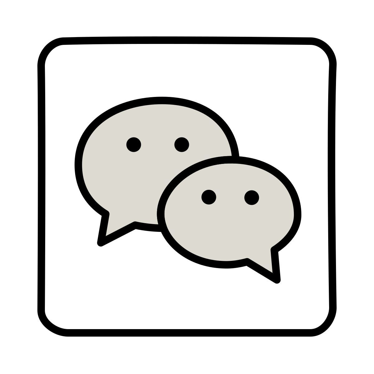 claude hand drawn Stil weixing Icon