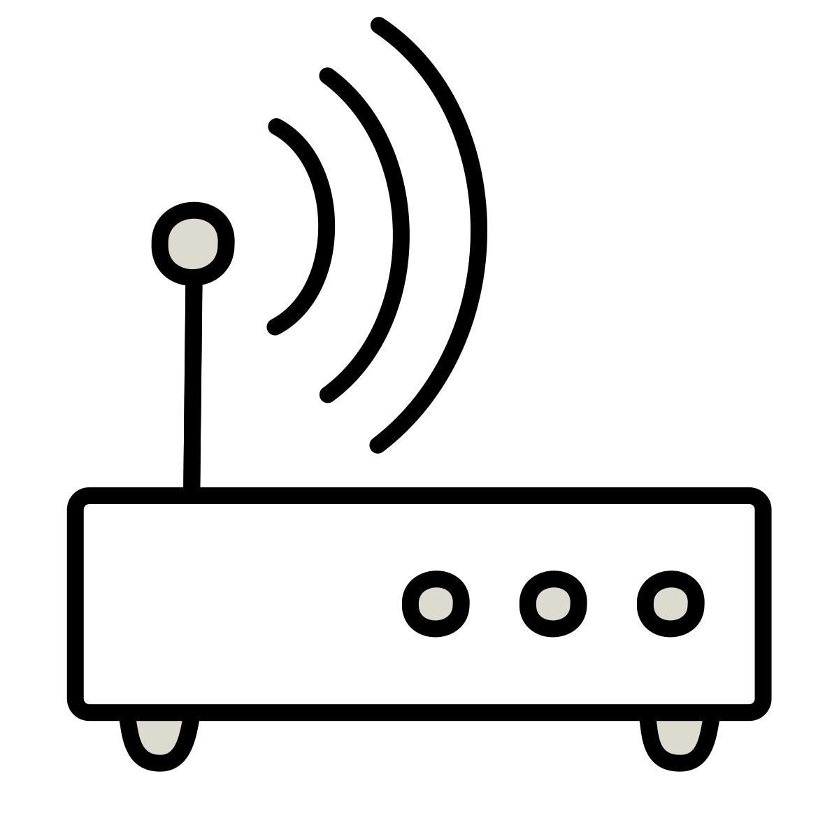 icona router wi fi claude hand drawn stile