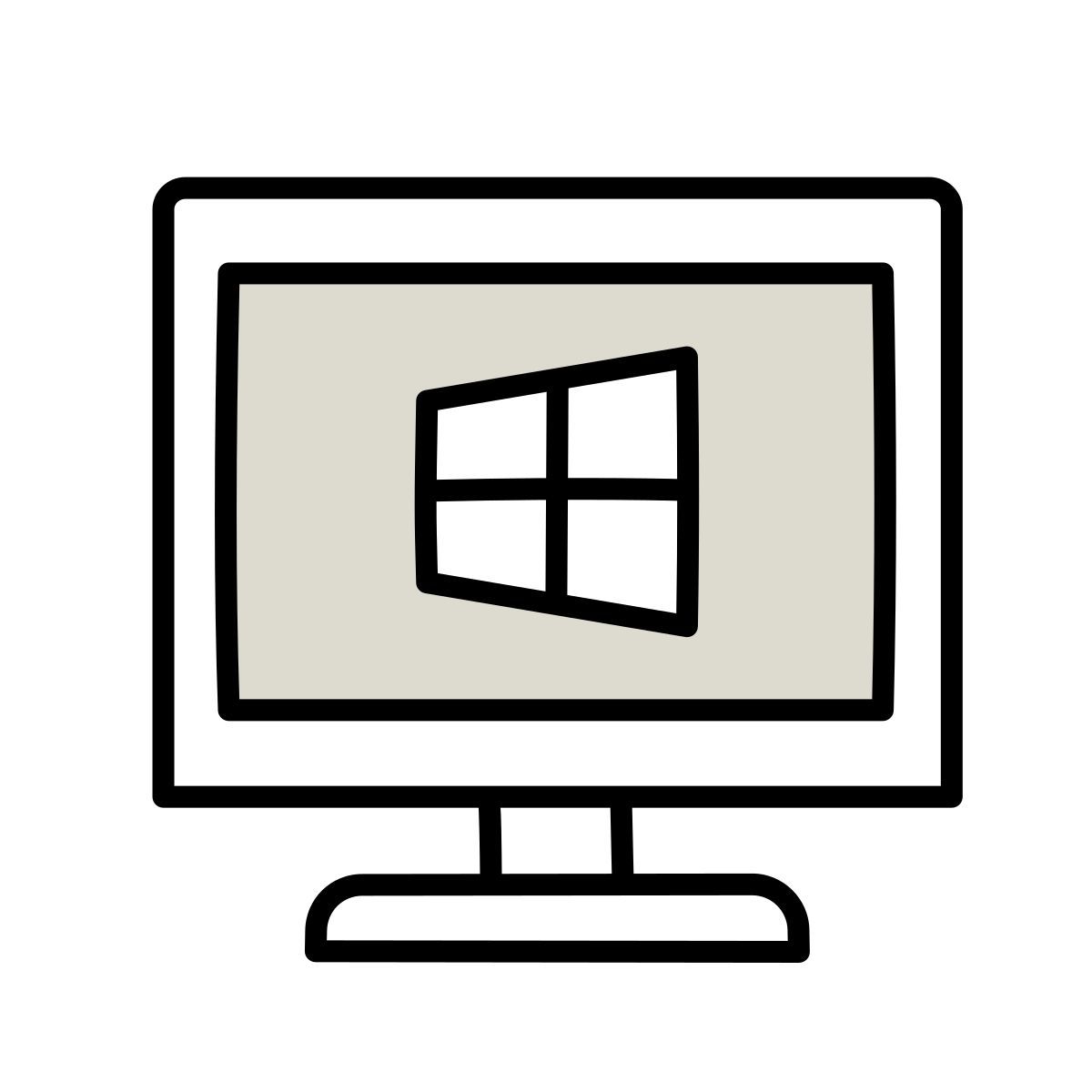 icona client windows claude hand drawn stile