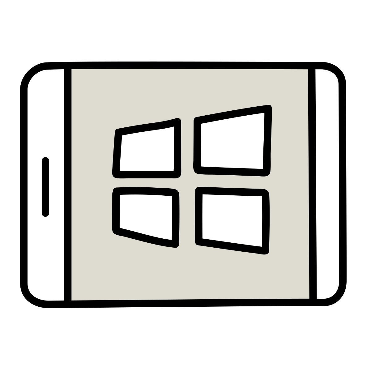 icona tablet windows8 claude hand drawn stile