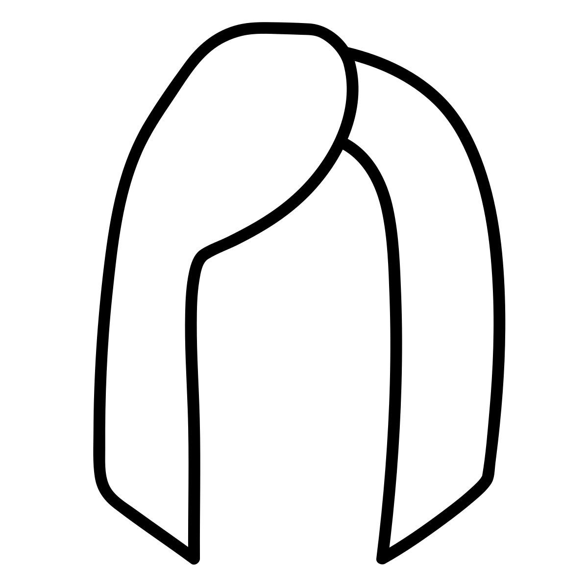 claude hand drawn 风格 女人的头发 图标