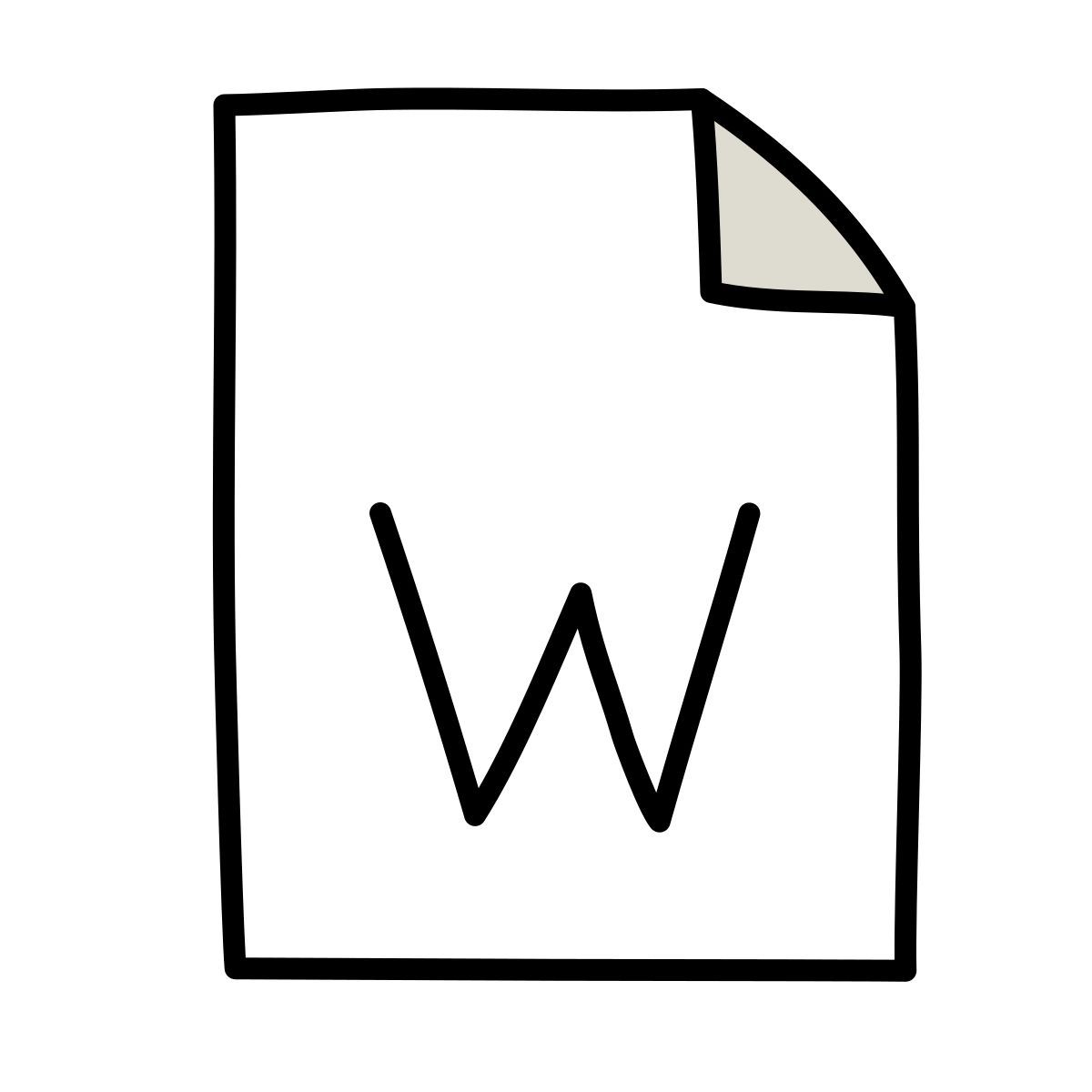 claude hand drawn style word icon