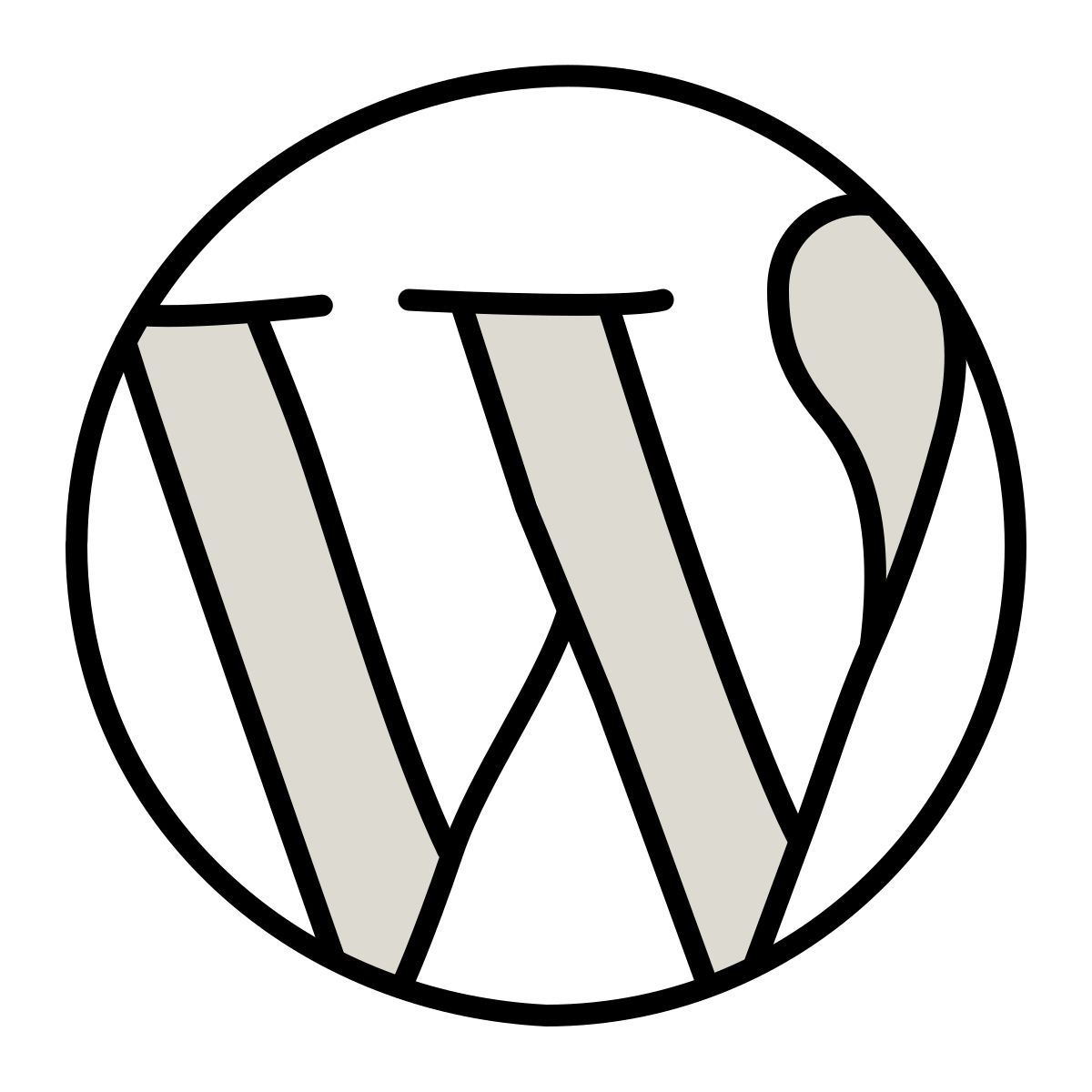 claude hand drawn style wordpress icon