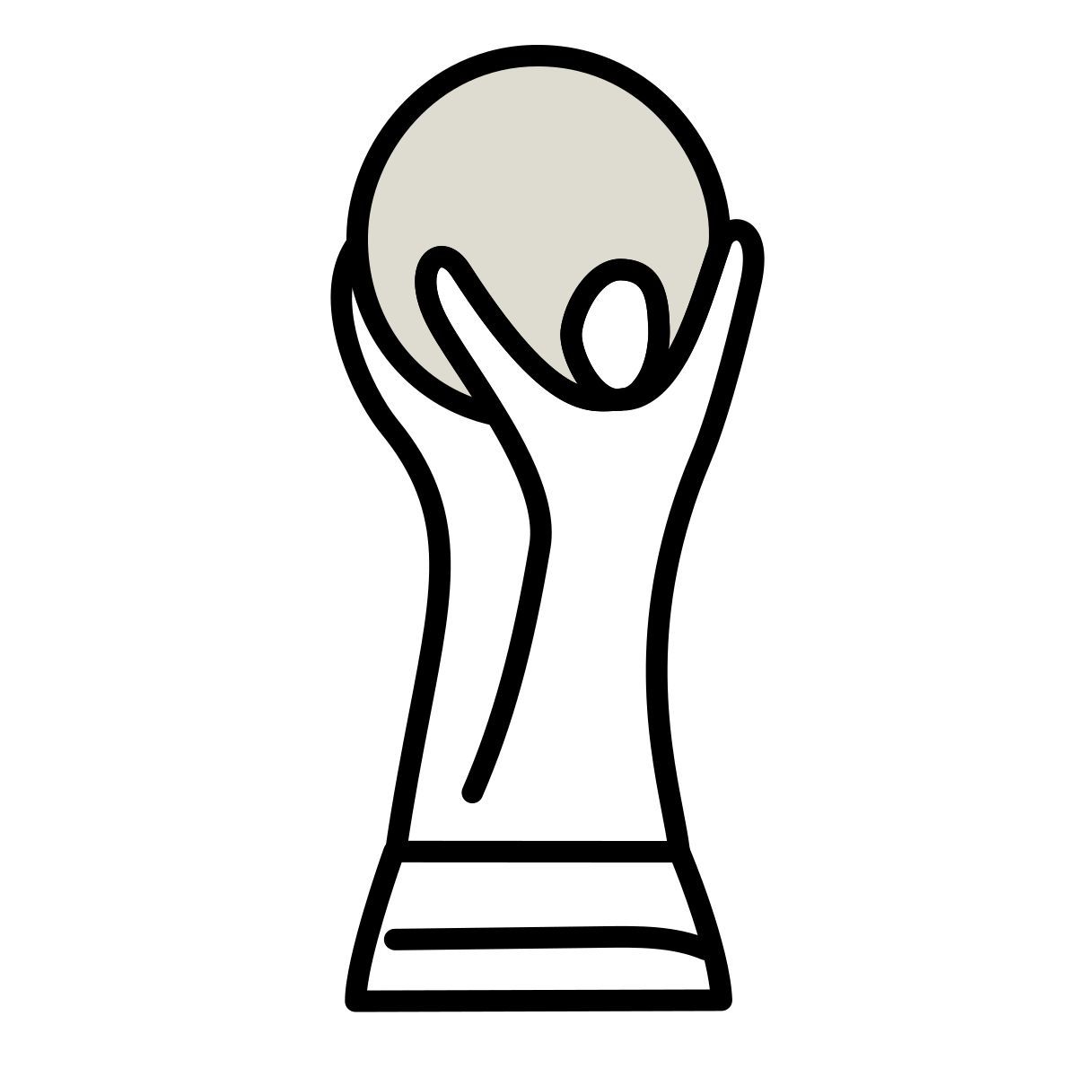 claude hand drawn style coupe du monde icon