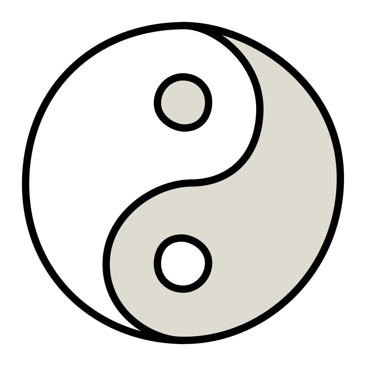 icon yin yang claude hand drawn estilo